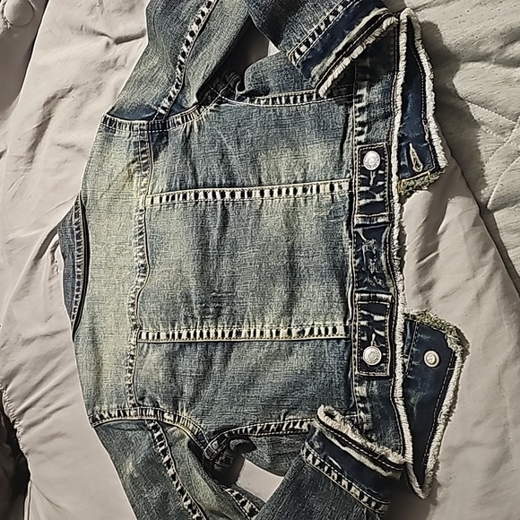 Gorgeous nwots Grace stretchy Jean jacket. Size med. Amazing jacket sz 10 youth. - Picture 5 of 11